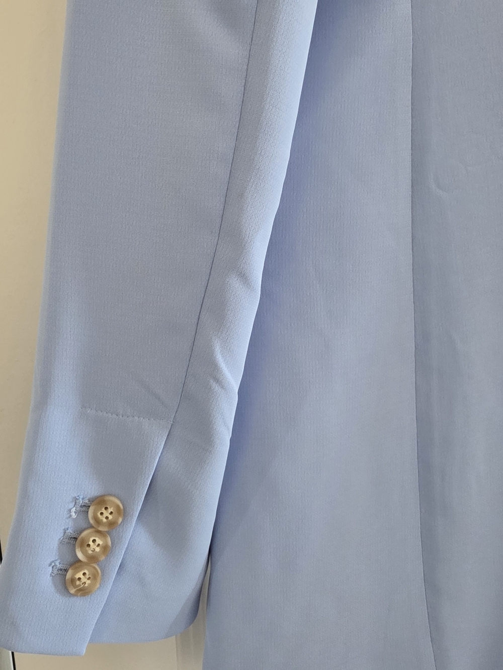 LOFT Light Blue Crepe Drape Relaxed Blazer - Picture 8 of 8